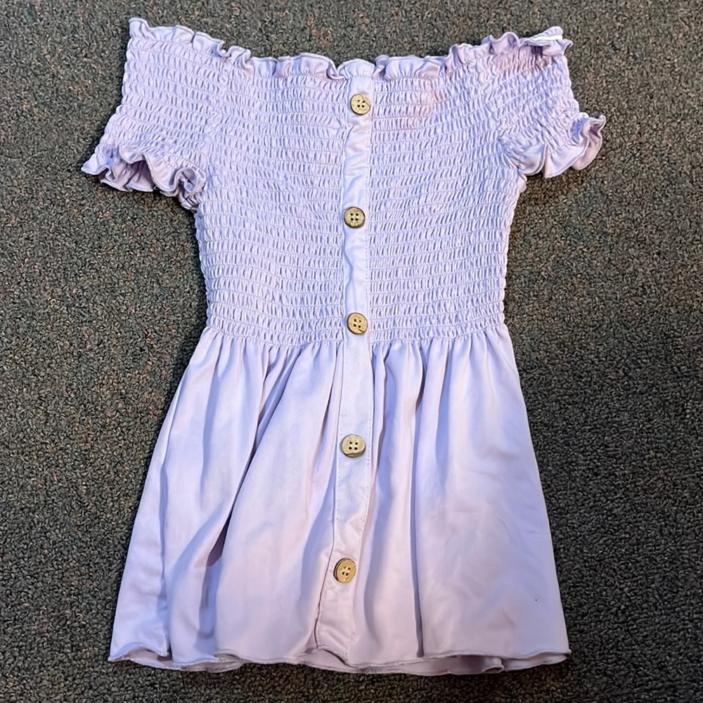 lilac off the shoulder flare top
